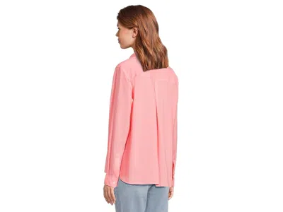 Lilla P Relaxed Long Sleeve Button Down In Pink