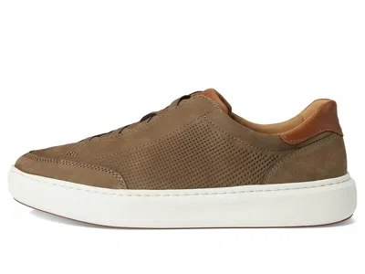 Johnston & Murphy Anders Perforated Leather Sneaker In Brown