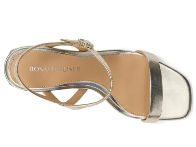 Donald Pliner Block Heel Sandal In Metallic