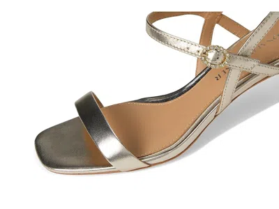 Donald Pliner Block Heel Sandal In Metallic