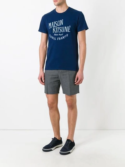 Shop Maison Kitsuné Logo Print T-shirt