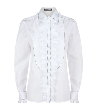 Shop Dolce & Gabbana Ruffle Front Shirt
