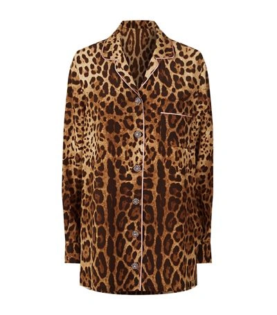 Dolce & Gabbana Leopard Print Pyjama Shirt In Harrods