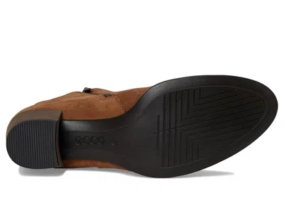 Ecco Shape Stack Heel Bootie In Brown