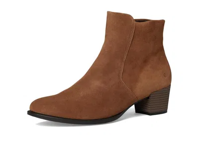 Ecco Shape Stack Heel Bootie In Brown