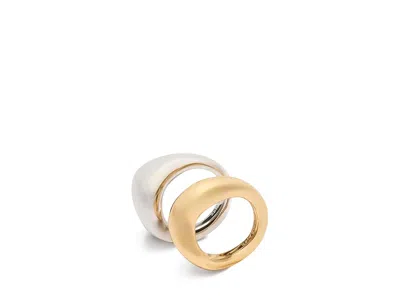 Kate Spade Molten Stacking Rings In Orange