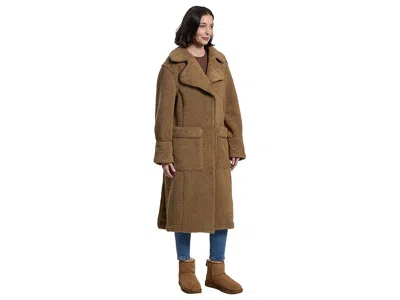 Ugg Sema Fluff Coat In Brown