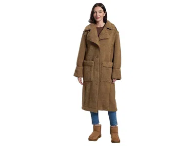 Ugg Sema Fluff Coat In Brown