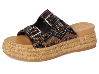 Dolce Vita Wixie Beaded Strap Platform Sandal In Black