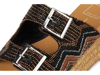 Dolce Vita Wixie Beaded Strap Platform Sandal In Black