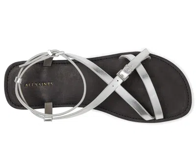 Allsaints Tyla Ankle Strap Sandal In Silver