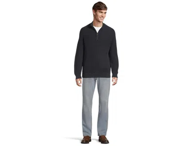 L.l.bean Textured Washed Cotton Sweaters 1/4 Zip In Black