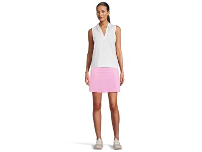 Callaway Sleeveless Top With Mesh Inserts In White