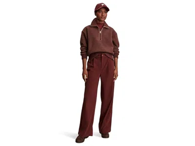 Varley Roselle Recycled Polyester Fleece Half Zip Pullover In Brown
