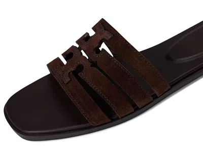 Tory Burch Cut-out Suede Straps Sandals In Brown