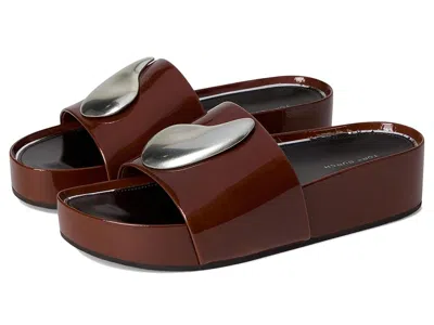 Tory Burch Patos Platform Slide Sandal In Burgundy