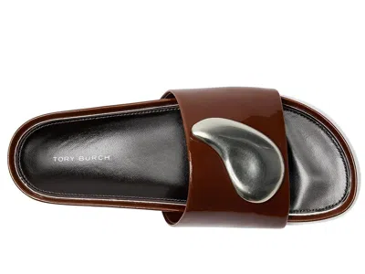 Tory Burch Patos Platform Slide Sandal In Burgundy