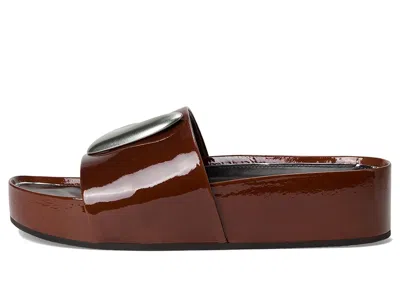 Tory Burch Patos Platform Slide Sandal In Burgundy