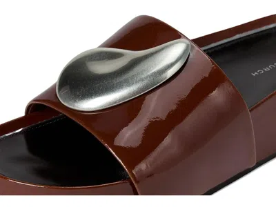 Tory Burch Patos Platform Slide Sandal In Burgundy