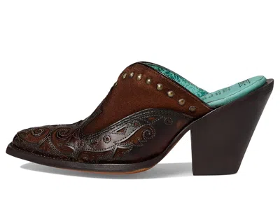 Corral Boots Lady Inlay Embroidery Studs Mule In Multi