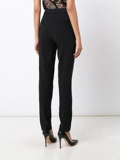 Shop Jason Wu Frayed Panelled Tailored Trousers In Black