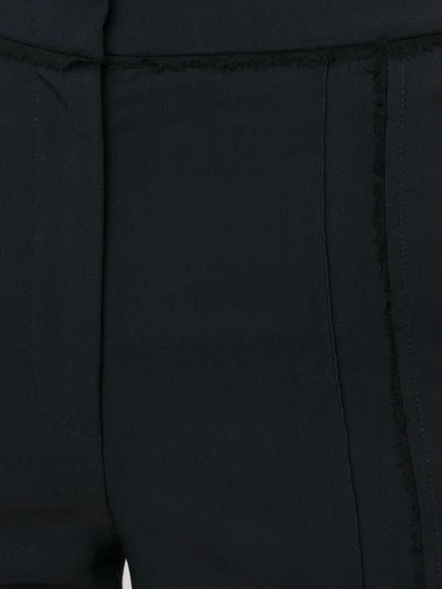 Shop Jason Wu Frayed Panelled Tailored Trousers In Black