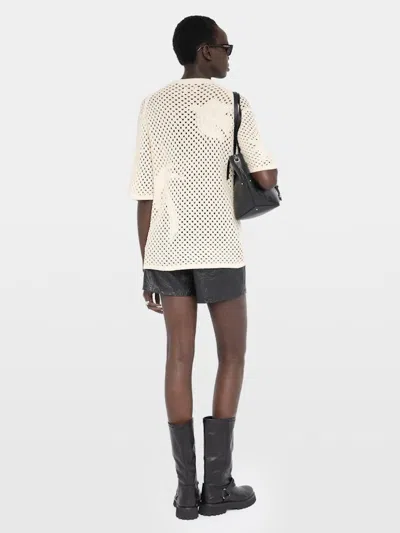 Zadig & Voltaire Malyna Openwork T-shirt In Neutral