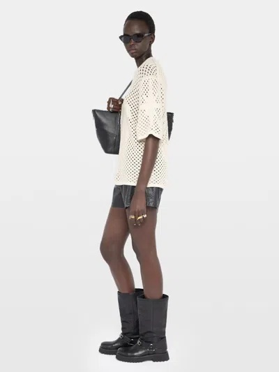 Zadig & Voltaire Malyna Openwork T-shirt In Neutral