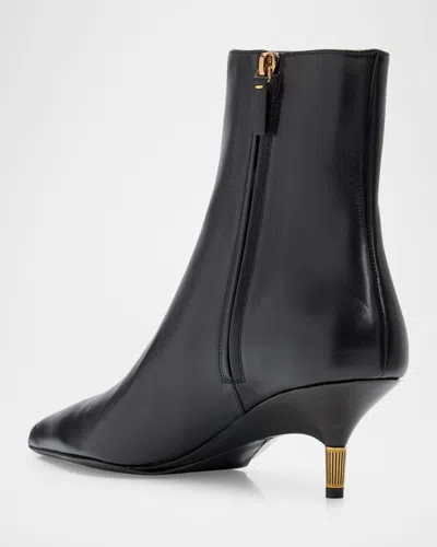 Khaite 55mm Bella Leather Ankle Boots In Black