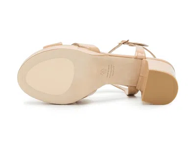 Stuart Weitzman Dayna Patent Crisscross Platform Sandals In Neutral