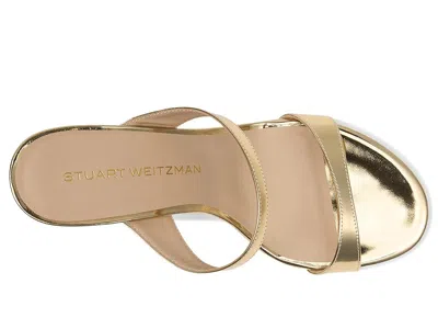 Stuart Weitzman Metallic-effect Double-strap Sandals In Multi
