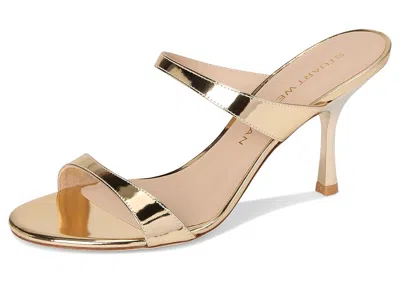 Stuart Weitzman Metallic-effect Double-strap Sandals In Multi