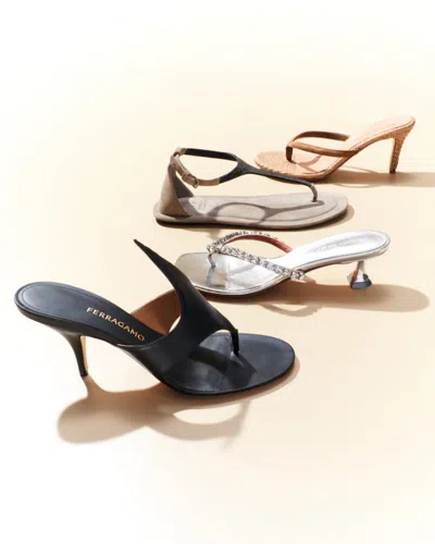 Gianvito Rossi 70mm Calypso Suede And Raffia Heeled Thong Sandals In Gold