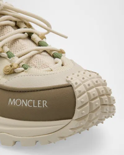 Moncler Two-tone Canvas Trailgrip Lite3 Sneakers In Neutral