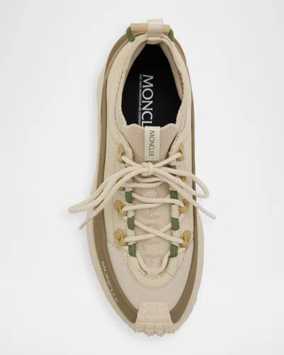 Moncler Two-tone Canvas Trailgrip Lite3 Sneakers In Neutral