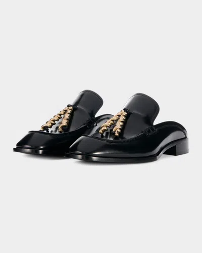 Loewe Black Leather Loafers