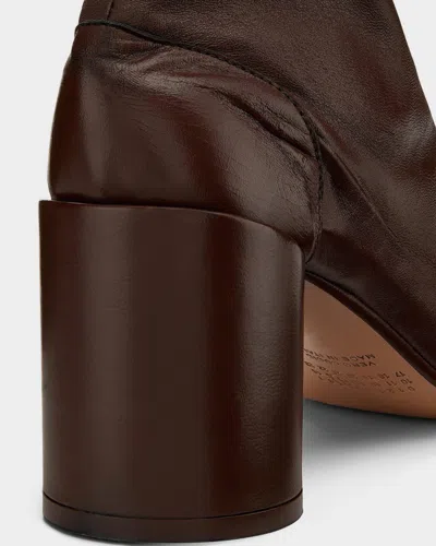 Mm6 Maison Margiela Anatomic Ombre Leather Ankle Boots In Brown