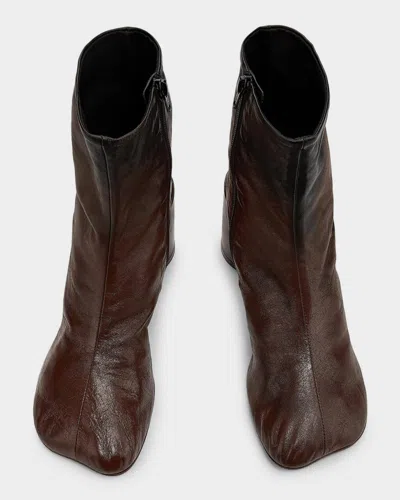 Mm6 Maison Margiela Anatomic Ombre Leather Ankle Boots In Brown
