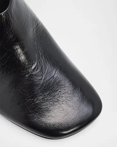 Proenza Schouler Slant Leather Mules In Black