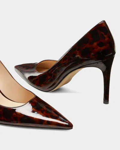 Stuart Weitzman 75mm Stuart Power Pointed-toe Stiletto Pumps In Burgundy
