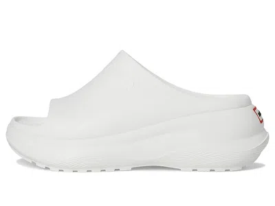 Hunter Haddie Platform Slide Sandal In White