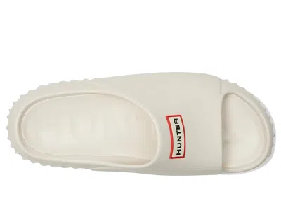 Hunter Faroe Platform Slide Sandal In White