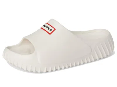 Hunter Faroe Platform Slide Sandal In White