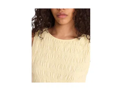 Madewell Sachi Smocked Tank Sheer Pineapple In Yellow