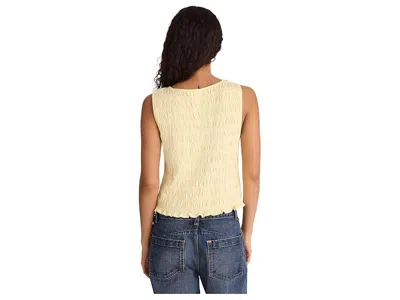 Madewell Sachi Smocked Tank Sheer Pineapple In Yellow