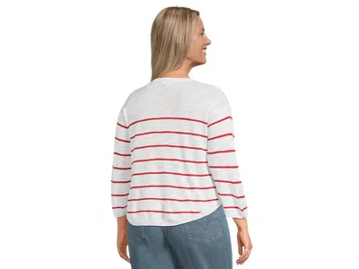 Mod-o-doc 3/4 Sleeve Swing Sweater In Multi