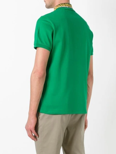 Gucci Cotton Polo With Tiger Embroidery In Emerald | ModeSens