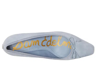 Sam Edelman Rosa Block Heel Ballet Cape Blue Leather In Blue