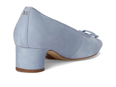 Sam Edelman Rosa Block Heel Ballet Cape Blue Leather In Blue