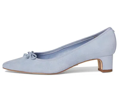 Sam Edelman Rosa Block Heel Ballet Cape Blue Leather In Blue